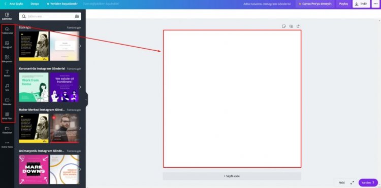 canva ile tasarım oluşturma