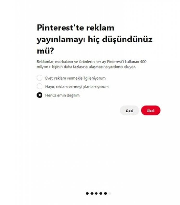 pinterest reklam verme